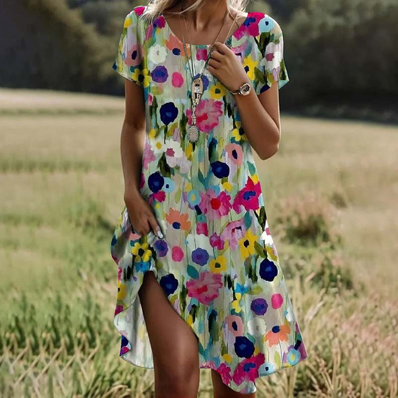 Vestido con estampado floral para un look sofisticado y versátil