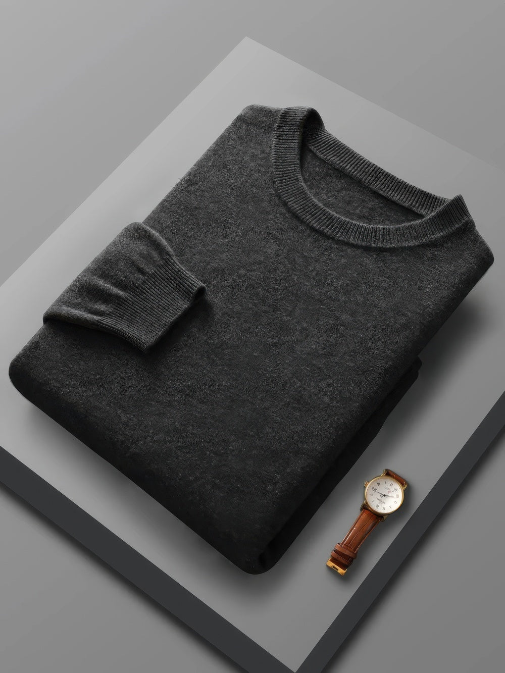 Jersey para hombre con diseño clásico y cuello alto sofisticado
