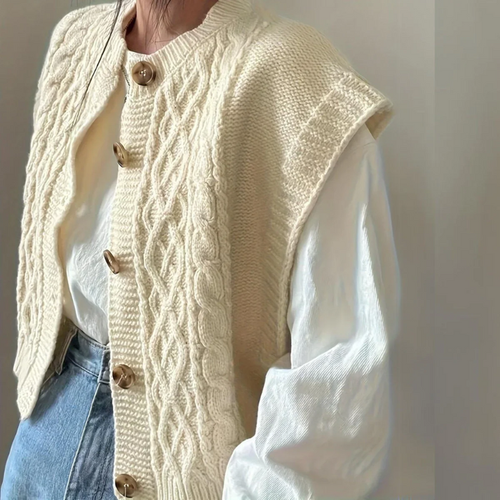 Chaleco femenino sin mangas con un look casual y sofisticado