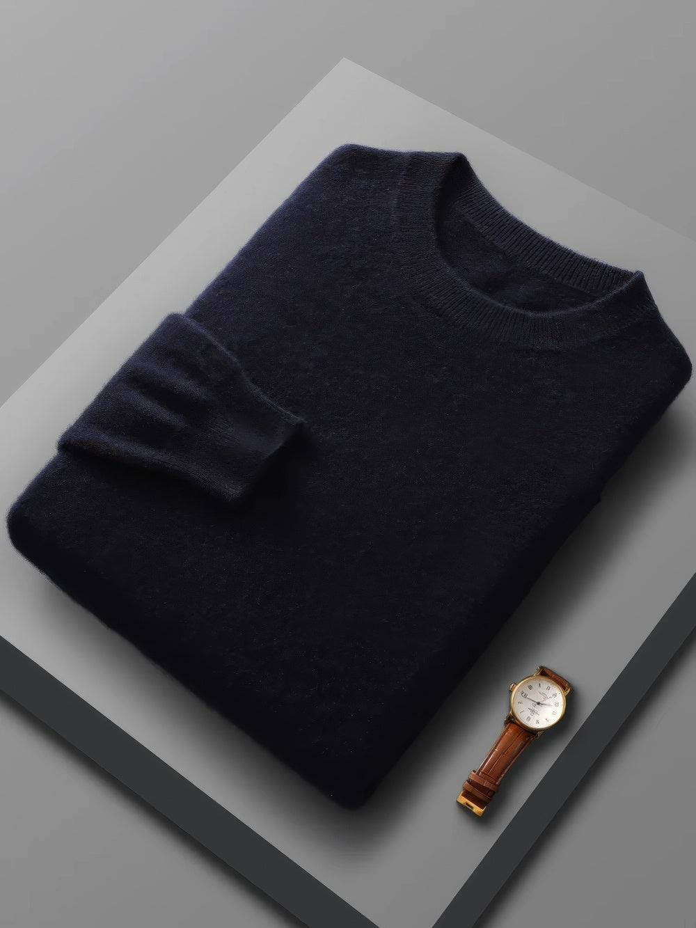 Jersey para hombre con diseño clásico y cuello alto sofisticado