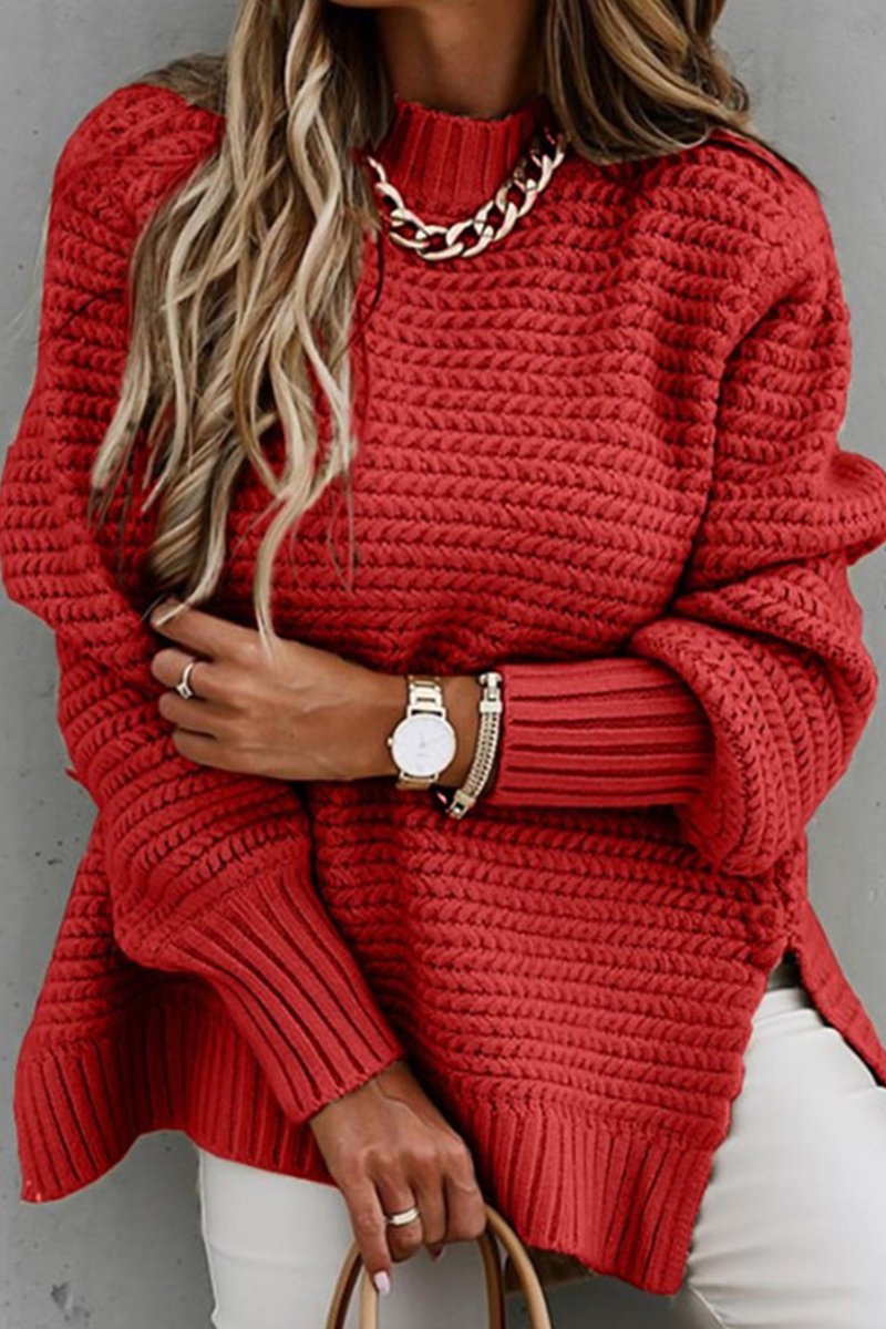 Un jersey de cuello redondo de moda para completar tu estilo