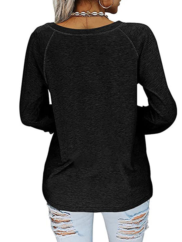 Camiseta elegante e informal con escote en V y bordado elegante