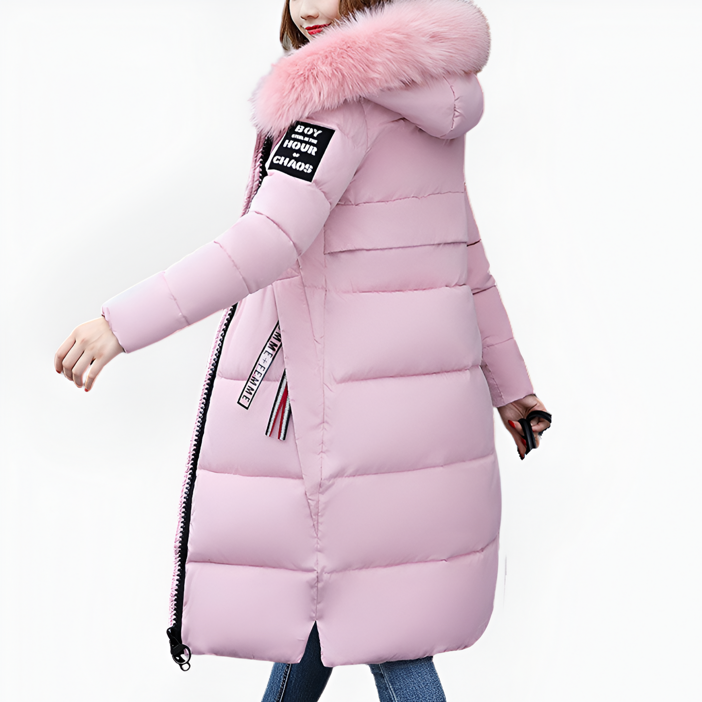 Chaqueta larga con capucha para mujer ideal para un estilo urbano