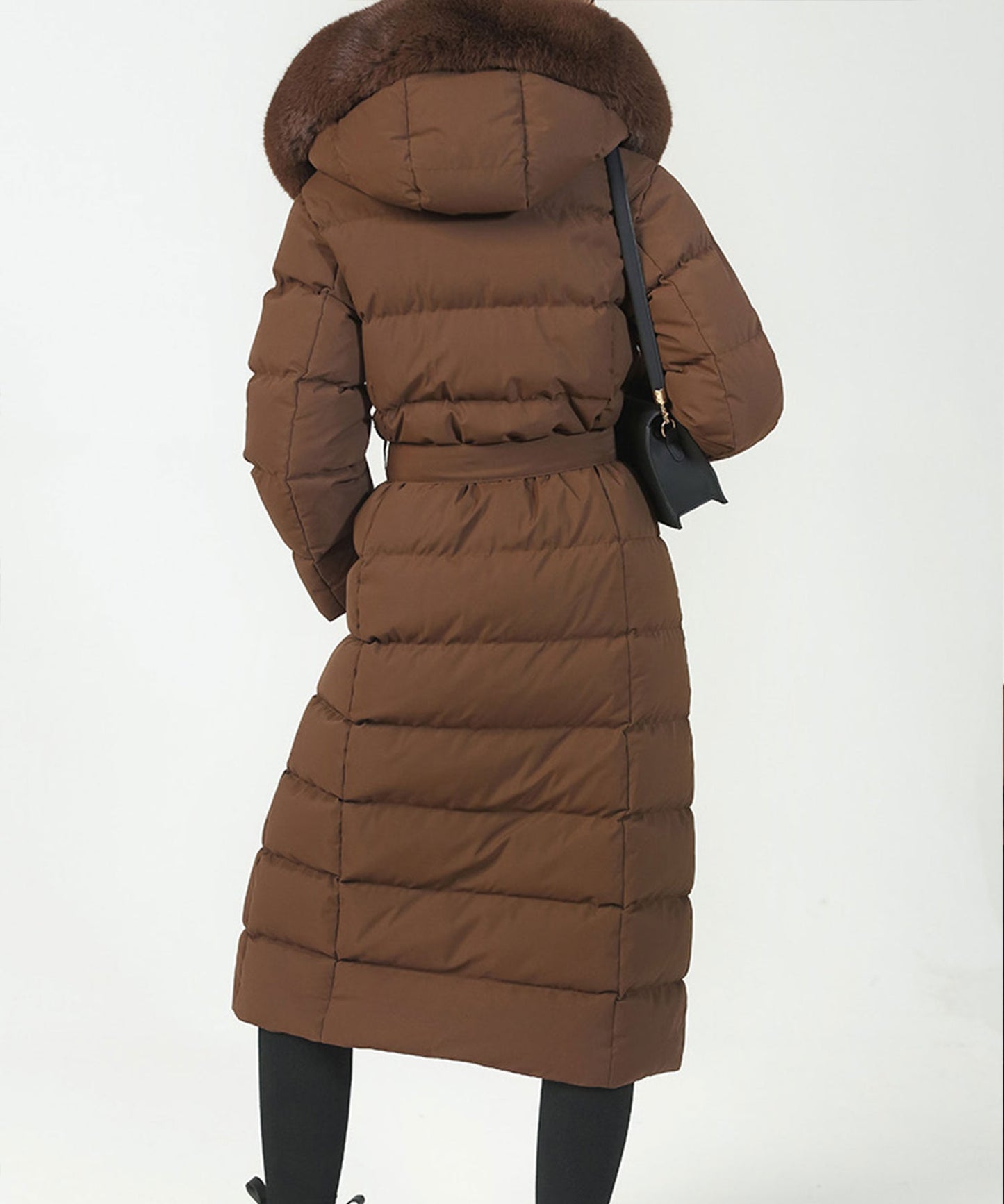 Chaqueta larga de mujer con capucha grande y moderna, cómoda y versátil