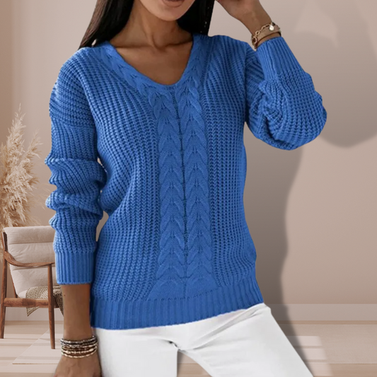Jersey elegante para mujer con diseño exclusivo de cuello en V
