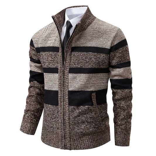 Jersey para Hombre con Cierre de Cremallera y Cuello Alto