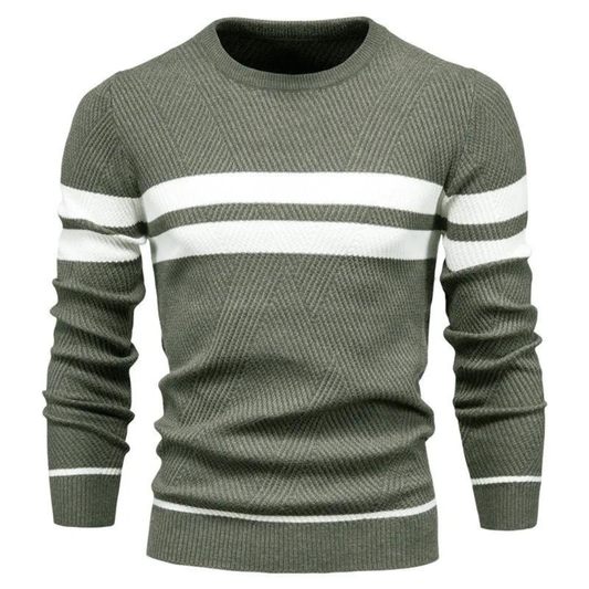 Suéter sofisticado con rayas en contraste para un look atrevido