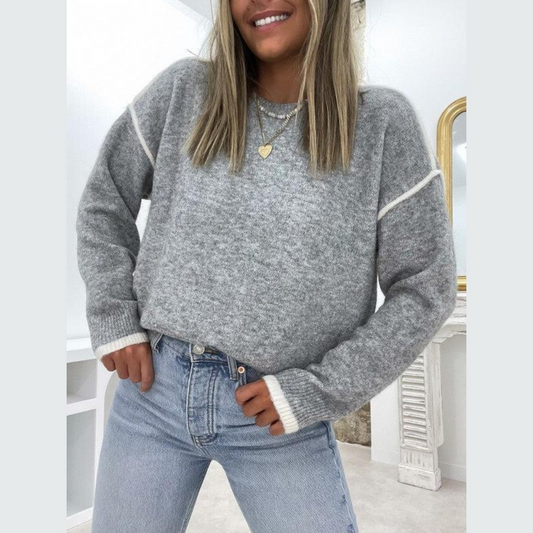 Jersey de cuello redondo con diseño clásico y cómodo para el día a día