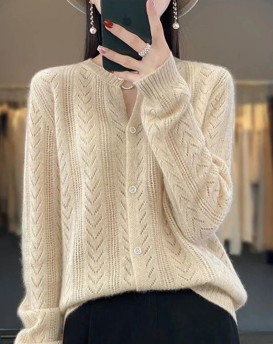 Cárdigan de mujer con cuello cómodo para un estilo casual