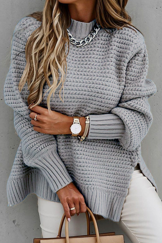 Un jersey de cuello redondo de moda para completar tu estilo