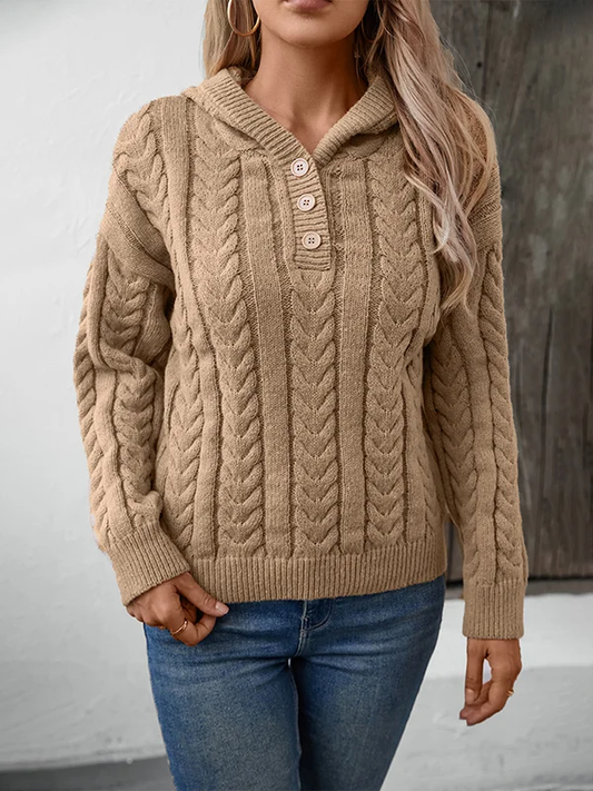 Suéter liso con capucha para mujer para crear looks acogedores