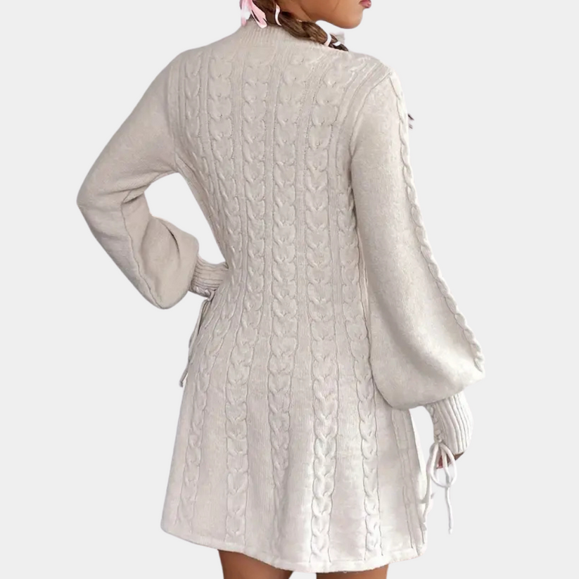 Vestido sofisticado con cuello en V y estilo moderno
