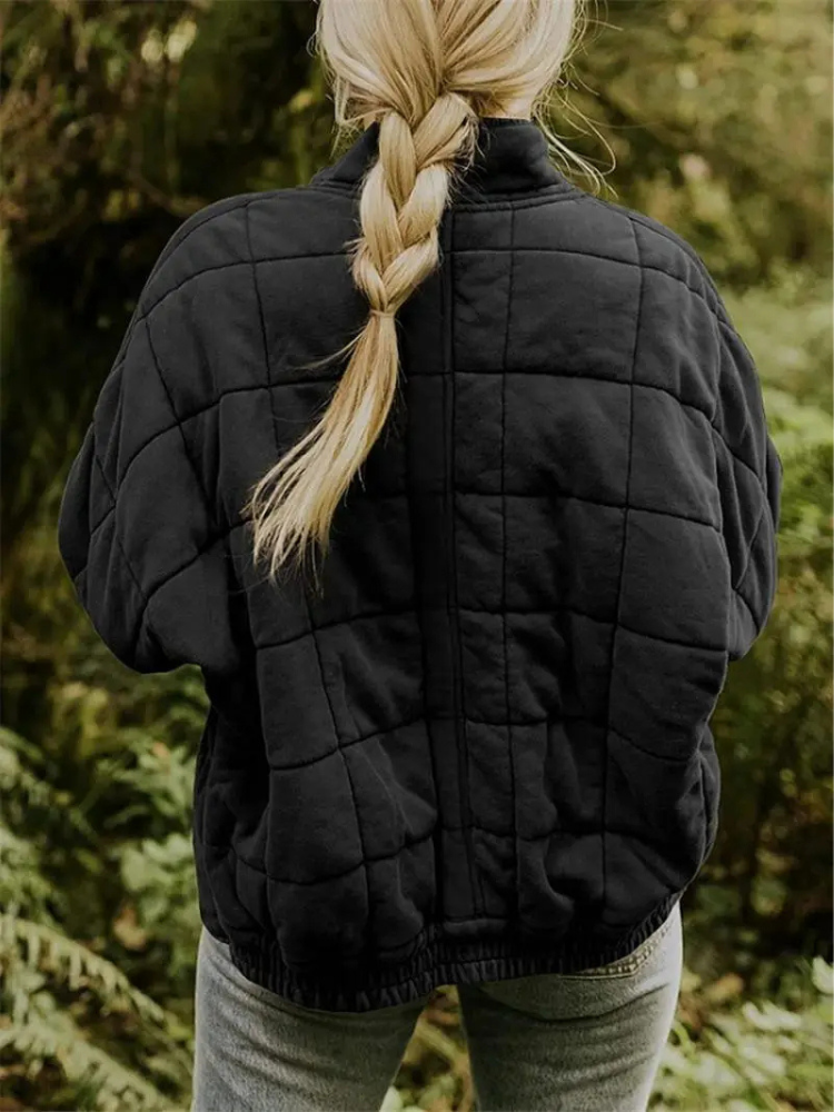 Chaqueta gruesa y holgada para mujer con estilo casual