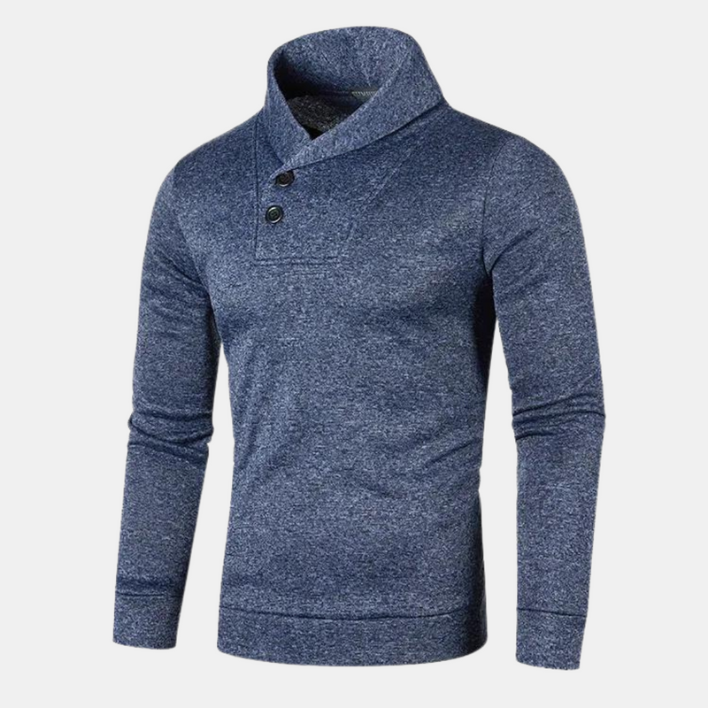 Jersey para hombre de estilo casual con cuello sofisticado