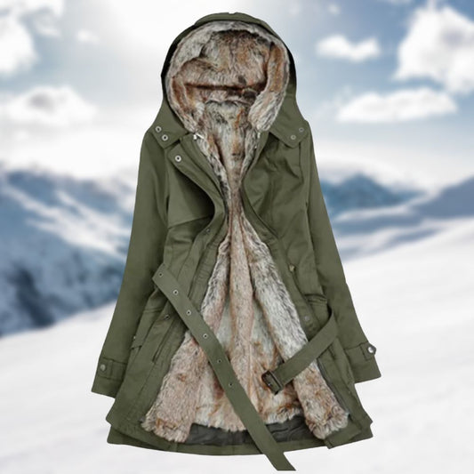 Abrigo de invierno largo para mujer con un estilo sofisticado