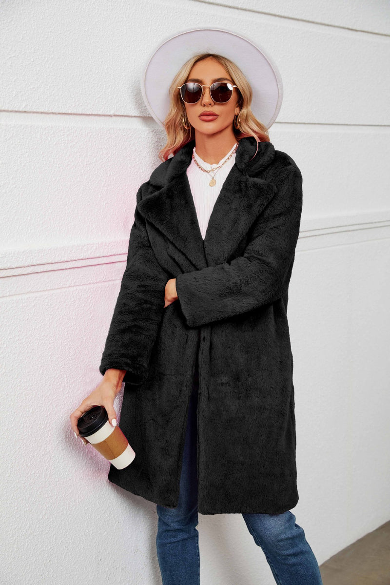Chaqueta larga acogedora para mujer perfecta para climas fríos