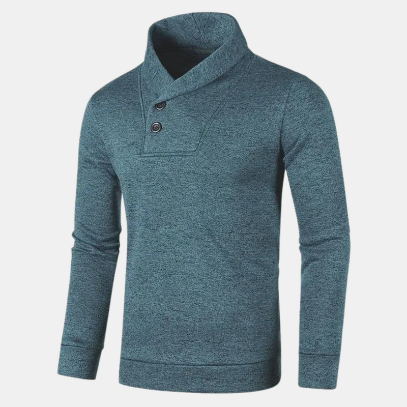 Jersey para hombre de estilo casual con cuello sofisticado