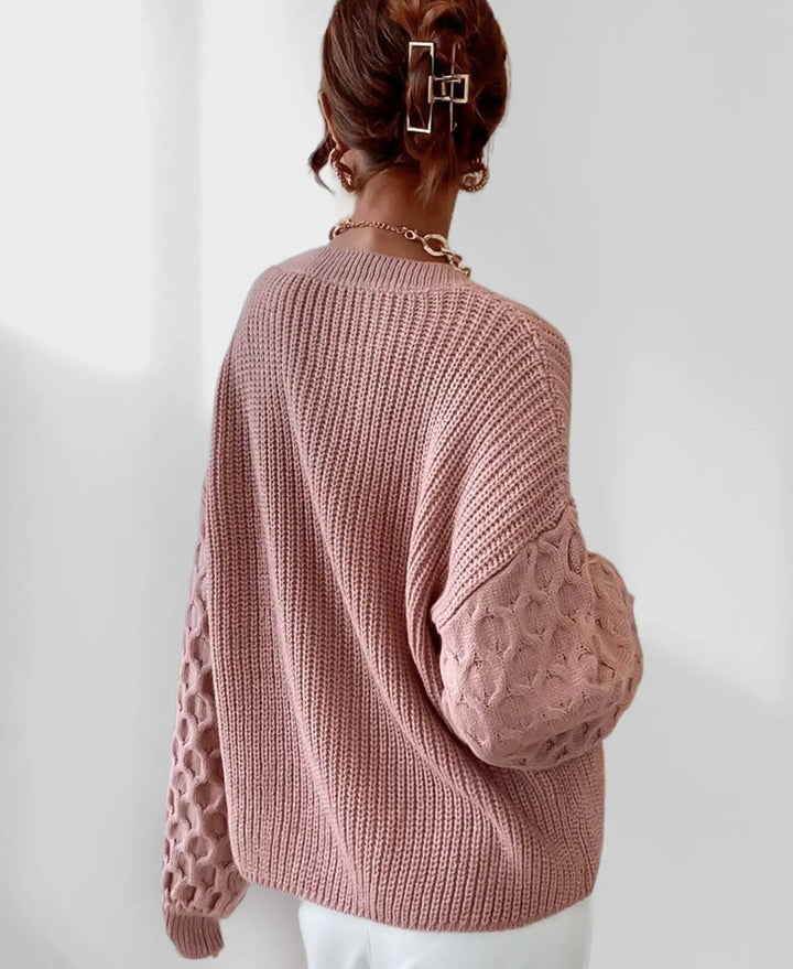 Jersey elegante para mujer con mangas de diseño especial