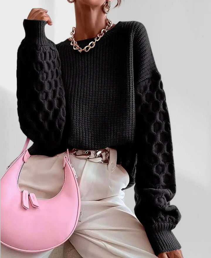 Jersey elegante para mujer con mangas de diseño especial