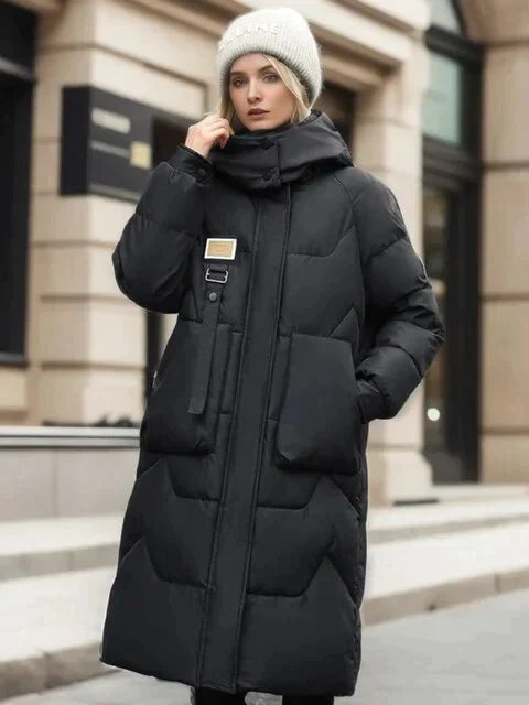 Abrigo largo para mujer con diseño actual y versátil
