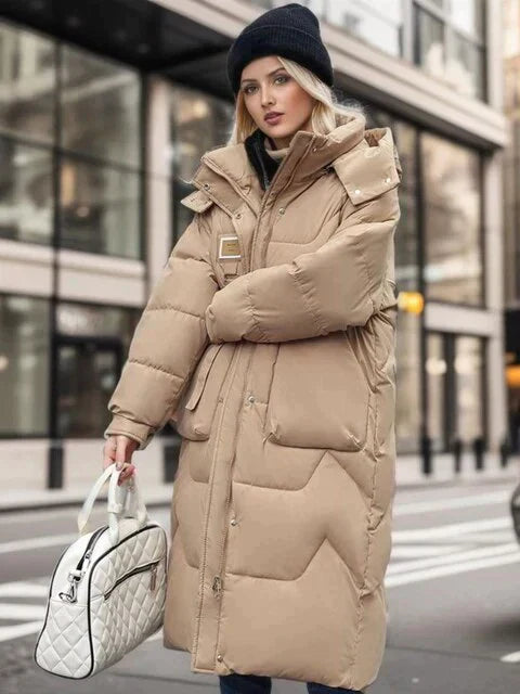 Abrigo largo para mujer con diseño actual y versátil