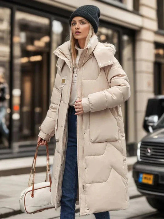 Abrigo largo para mujer con diseño actual y versátil